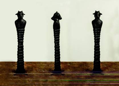Janus, 2017, ( Wolf und Schaf )Modell Für Bronze, Höhe 174 cm_small